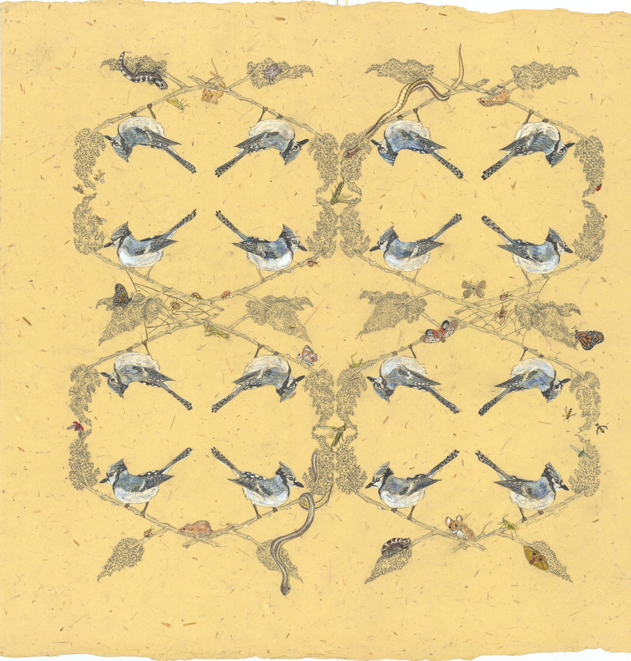 Painting bird design