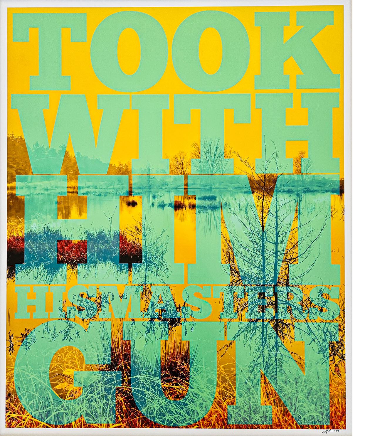 Digital photo of a marsh with text overlay